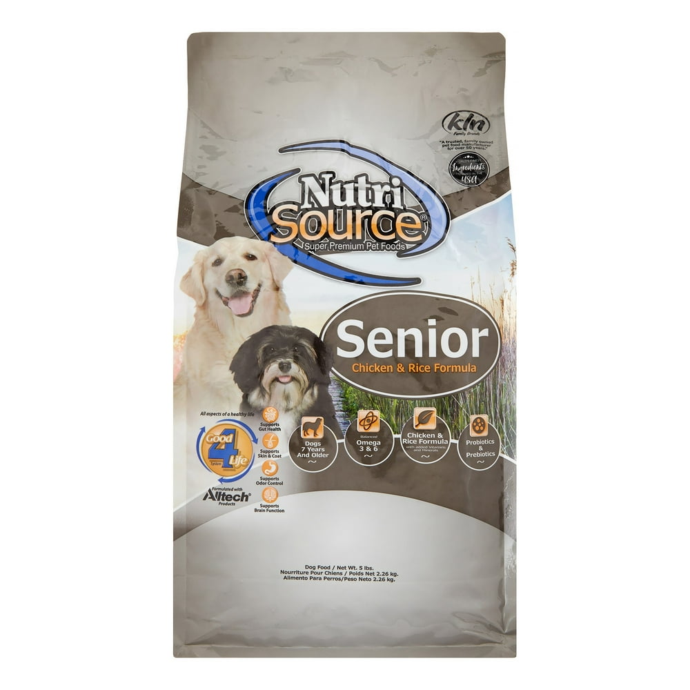 NutriSource Grain Free Senior Recipe Dry Dog Food, 5Lb