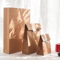 thumbnail image 5 of 10 piezas de bolsas de regalo de papel kraft de Navidad de color sólido para hornear galletas, galletas, dulces, golosinas, caja de embalaje para regalos de fiesta, medio, bolsa de papel kraft, 5 of 5