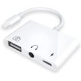 thumbnail image 1 of USB 3 Camera Adapter,3 in 1 USB Female OTG Adapter with Charging and 3.5mm Headphone Audio Jack Splitter for iPhone/iPad,Support USB Flash Drive,MIDI Keyboard, 1 of 7