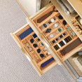thumbnail image 2 of oridom Large Premium Bamboo Silverware Organizer - Expandable Drawer Organizer & Utensil Organizer - 17"x19.7" Cutlery Tray with Dividers for Kitchen Utensils and Flatware (7-9 Slots) (Natural), 2 of 3