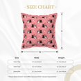 thumbnail image 2 of Faux Leather Throw Pillow Covers, Pink Cute Couple Cats Love Bones Decorative Pillow Covers for Couch Sofa Bed Living Room Home Garden, Pillow Cases with Invisible Zipper, 2 of 6
