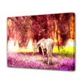 thumbnail image 1 of Un caballo blanco pasta en un suelo cubierto de flores violetas, póster de lienzo, decoración de dormitorio, paisaje deportivo, decoración de oficina, regalo, estilo marco, 20 x 30 cm, 1 of 8