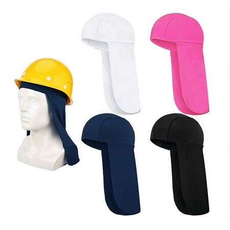 rose red Cycling Sun Shade Cap Men Cooling Sports Long Tail Hat Summer UV Protection Neck Protector Fishing Hiking Cap Hard Hat Lining Excluding hat