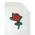 thumbnail image 2 of DLAPL Embroidered Bucket Hat for Women Men Fashion Summer Beach Fisherman Cap, Rose White, 2 of 5