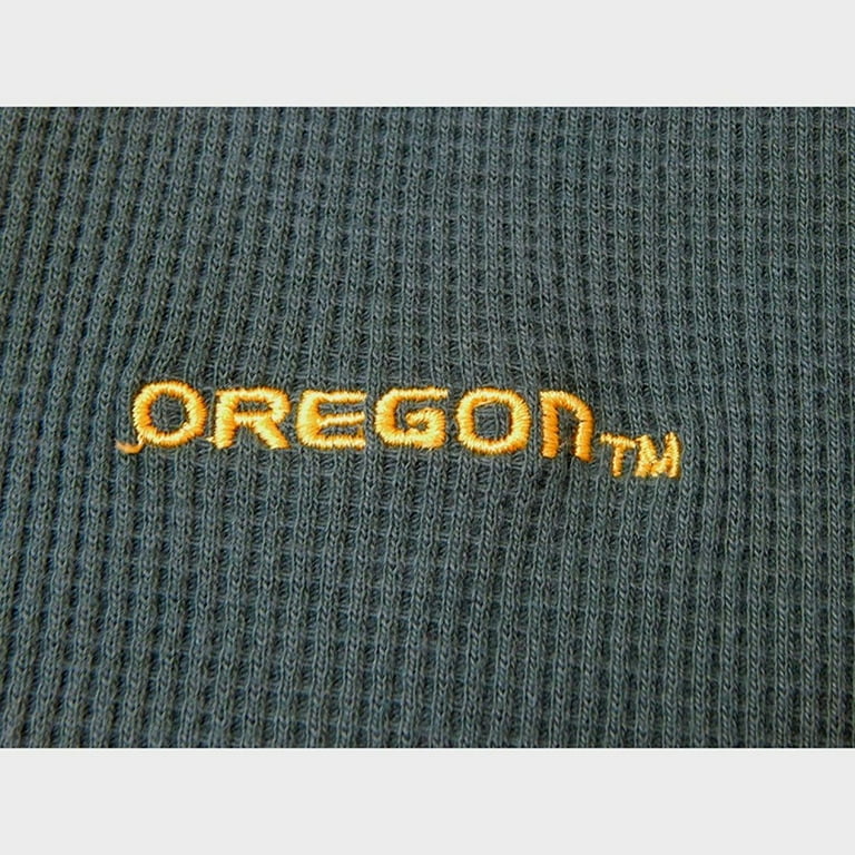 Oregon Duck Adult Women Thermal Waffle Knit Long Sleeve T-Shirt (Size XL)