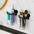 thumbnail image 4 of Toothbrush Stand Wall Mounted Bathroom Shower Toothbrush Toothpaste Comb And Makeup Brush Stand Utensil Stand For Kitchen, 4 of 6