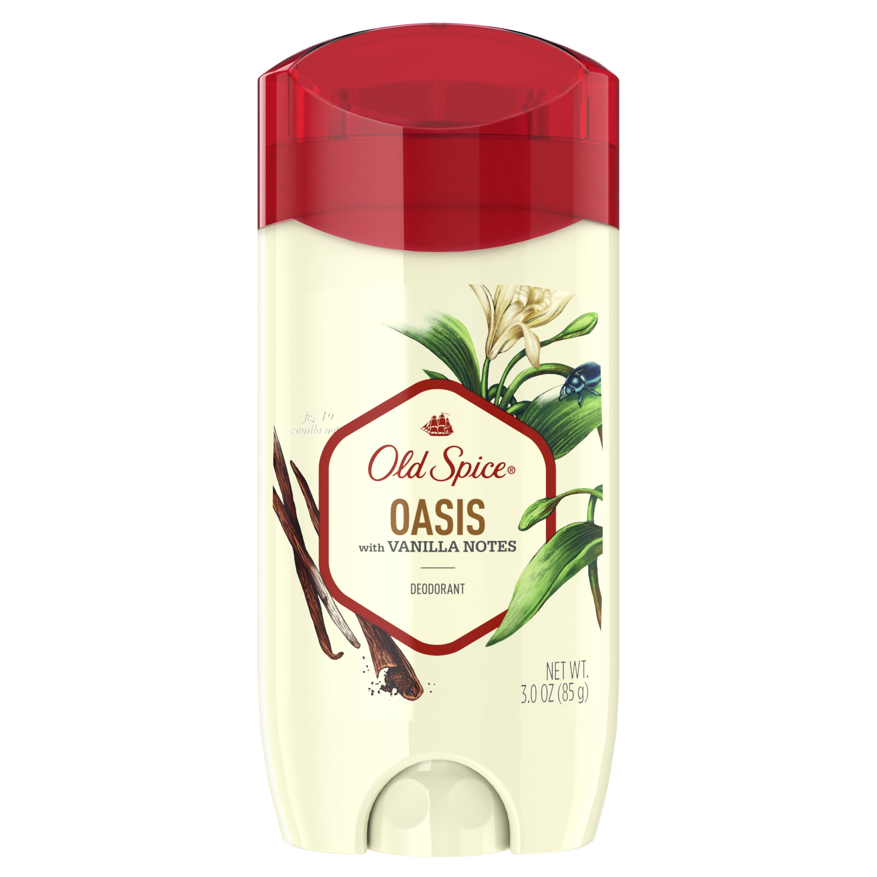 Old Spice Deodorant for Men, Oasis with Vanilla Notes Scent, 3 oz