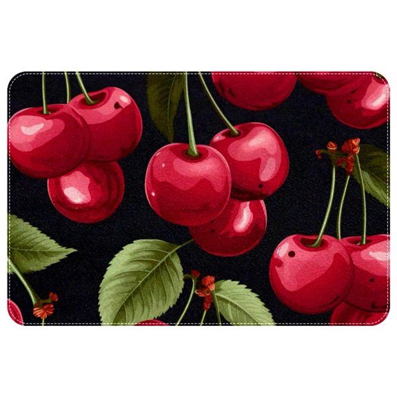 Cherry Elegant Polyester Indoor Rug, Non-Slip Chair Rug, Machine Washable Floor Rugs
