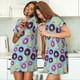 thumbnail image 4 of Fotbe Donuts Bata de Dormir para Mujer con Estampado, Camisón de Algodón de Manga Corta, Ropa de Dormir Casual, 4 of 6