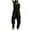 Black, variant on Akafmk Plus Size Jumpsuits for Women Summer, Casual Rompers for Women, Solid High Waist Wide Leg Jumpsuit Blackless Jumpsuit Loose Fitting Overalls