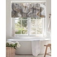 thumbnail image 4 of Marble Valances for Windows Abstract Fluid Art Grey Brown Marble Texture Modern Valance Rod Pocket Short Window Treatments Curtains for Kitchen Bathroom Living Room Bedroom, 42 x 18 Inch, 4 of 7