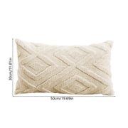 Fnyoxu Lumbar Pillow Cover 20x12 Inch - Patterned Rectangular Decorative Cushion Case for Sofa & Bed, Lightweight Polyester