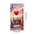 thumbnail image 3 of Euaioeiu Valentines Day Door Cover Curtain with Hearts and Roses, Holiday Door Decoration for Home, 35 x 72 in, Polyester Fabric, for Front Door Indoor Wall Party Festival Decor, 3 of 6