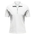 thumbnail image 4 of Fnooota Mens Polo Shirts with Collar, Casual Short Sleeve Pullover Zipper Summer Shirts White Size 3XL, 4 of 8