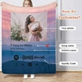 thumbnail image 3 of Personalized Spotify Code Music Blanket,Customized Blankets with Photos for Couples Lover, Custom Flannel Blankets Using Photos of Family, Friends, Dog, Cat Or Pet, Birthday Valentines Gifts Blankets, 3 of 5