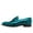Teal, variant on YDN Women Comfortable Alomond Closed Toe Loafer Chunky Low Heel Slip On Pumps Wide Strap Office Dressy Slide Shoes Size 16 Green