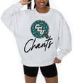 thumbnail image 3 of Women's Gameday Couture Ash Coastal Carolina Chanticleers Premium Fleece Pullover Sweatshirt, 3 of 5