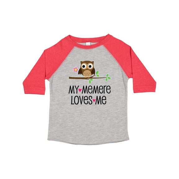 Inktastic My Memere Loves Me Grandchild Owl for Girl Girls Toddler T-Shirt