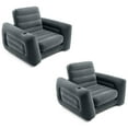 thumbnail image 1 of INTEX Inflatable Pull Out Sofa Chair Sleeper/Twin Sized Air Mattress (2 Pack), 1 of 6