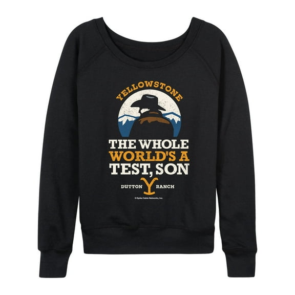Yellowstone - The Whole World Test Son - Women's Lightweight French Terry Long Sleeve Shirt
