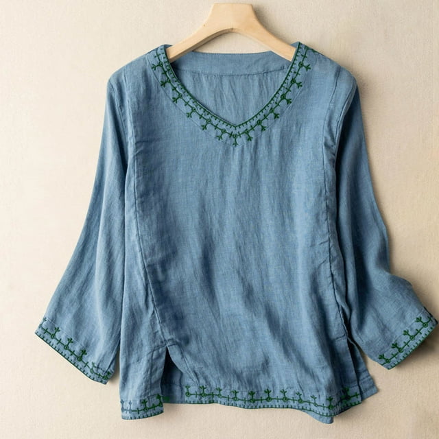 Xihbxyly Hauts Décontractés pour Femmes Décontracté T-Shirt à Col Rond Uni Aguichant Dégradé Régulier T-Shirt à Manches Courtes pour Femmes Économies Liquidation Hauts à Manches 3/4