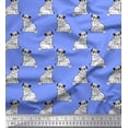 thumbnail image 1 of Soimoi Poly Georgette Fabric Pug Dog Print Fabric by The Yard 52 Inch Wide, 1 of 3