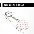 thumbnail image 3 of Naloa Girl Rabbit Print Round Keychain Keychain Key Ring, Key Tag, Key Chain Bulk for Gift Accessories (Round), 3 of 7