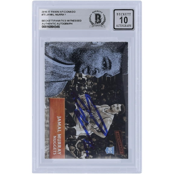 Jamal Murray Denver Nuggets Autographed 2016-17 Panini Aficionado #75 Beckett Fanatics Witnessed Authenticated 10 Rookie Card - Fanatics Authentic Certified