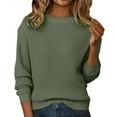thumbnail image 2 of Plus Size Winter Coats Women Hoodie Solid Color Loose Ladies Sweater One Word Shoulder Exposed Shoulder Hood Sweater Features:, 2 of 9