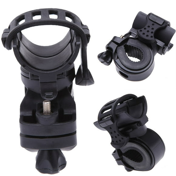 MasteelfCA Adjustable Belt 360 Degree Rotatable Clamp Flashlight LED Torch Light Holder (Black)