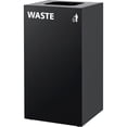 thumbnail image 2 of Global Industrial Square Recycling/Trash Can with Waste Lid, 32 Gallon, Black, 2 of 5
