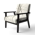 thumbnail image 3 of Designart "Contemporary Minimalist Black and White V III" Black Lines Upholstered Accent Chair - Modern Arm Chair For Living Room, 3 of 5