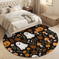 thumbnail image 4 of Halloween Round Area Rug 3Ft Washable Small Circle Rugs for Kitchen Entryway, Funny Ghost Pumpkins Mushrooms Botanical Non-Slip Carpet Floor Mats Indoor Outdoor Carpet Runner Aesthetic Home Decor, 4 of 8