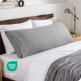 thumbnail image 6 of Bare Home Body Pillowcase - Envelope Closure - Ultra Soft - Double Brushed - Light Gray, 6 of 7