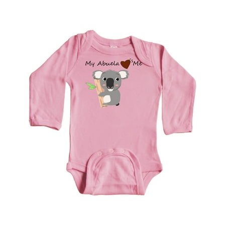 

Inktastic Koala (abuela loves me) Gift Baby Boy or Baby Girl Long Sleeve Bodysuit
