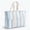 Ice Blue - Stripes, variant on Beach Bags for Women, Waterproof, Beach Must Haves -17x14 inch