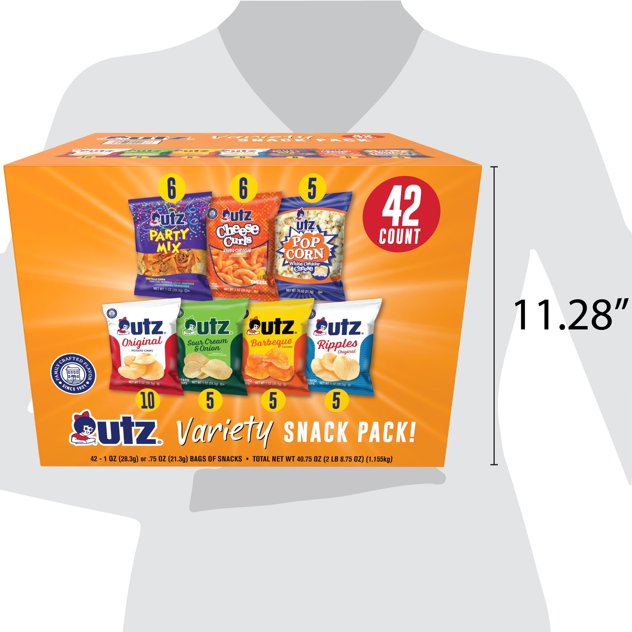 (2 pack) Utz Snack Variety Pack, 1 oz. - Pack of 42