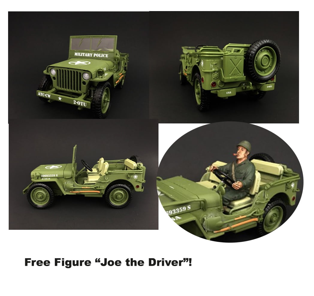 Details about   BB004 US Military Police Jeep w/Wire Cutter & Driver by First Legion 