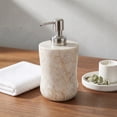 thumbnail image 4 of Creative Home Curvy Collection Polished Finish Champagne Marble 8 oz Freestanding Soap Dispenser, 4 of 9