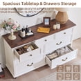 thumbnail image 4 of Joaxswe 7 Drawer Dresser for Bedroom, Modern Chest of Drawers, Modern Dresser for Storage Clothes, Wooden Storage Cabinet for Bedroom, Hallway, Living Room, Entryway - White, 4 of 8
