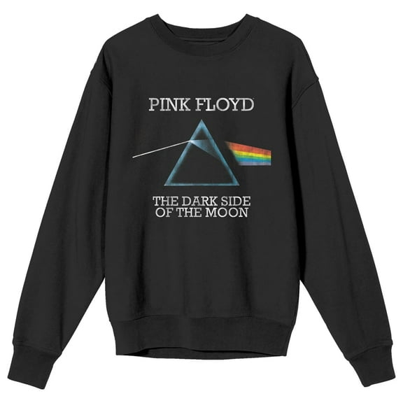 Pink Floyd The Dark Side Of The Moon Album Art Women's Black Crew Neck Sweatshirt-Medium