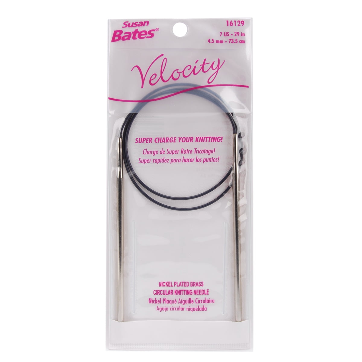 Susan Bates Velocity Circular Knitting Needles, 29'-Size 7/4.5mm