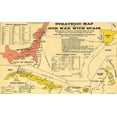 thumbnail image 2 of Vintage Maps 32x21 Gold Ornate Wood Framed with Double Matting Museum Art Print Titled - Strategic Map of Our War with Spain 1898, 2 of 4