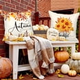 thumbnail image 4 of Fall 16x16 Throw Pillow Covers Set of 4, Pumpkin Sunflower Decorative HolidayPillow Case 16 x 16 Autumn Cushion Covers Thanksgiving Pillowcase for Indoor Home Bedroom Couch Sofa Decor, 4 of 6