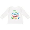thumbnail image 3 of Inktastic My Meema Loves Me Gift Boys or Girls Long Sleeve Toddler T-Shirt, 3 of 5