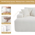 thumbnail image 6 of Leumius 67'' Chaise Lounge Chair Indoor,Corduroy Upholstered Boneless Sofa Bed,Deep Seat Sleeper Couch Reading Chairs with 3 Pillows,Cloud Sofas Couches for Living Room,No Assembly Required,White, 6 of 12