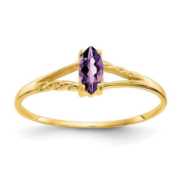 14k 6x3 Marquise Amethyst Birthstone Ring XBR179
