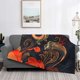 thumbnail image 2 of Balery Fiery Floral Pattern Manta de Franela con Dibujo, Lujo Ultra Suave y Cálido, Antipelusa y Resistente a las Arrugas para Cama, Sofá, Camping -50"x40", 2 of 6