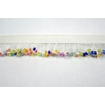 thumbnail image 3 of Lily 6/8" Elastic Ruffle Beaded Fringe Trim Multi-color Glass Bugle Beads by yd, 3 of 3