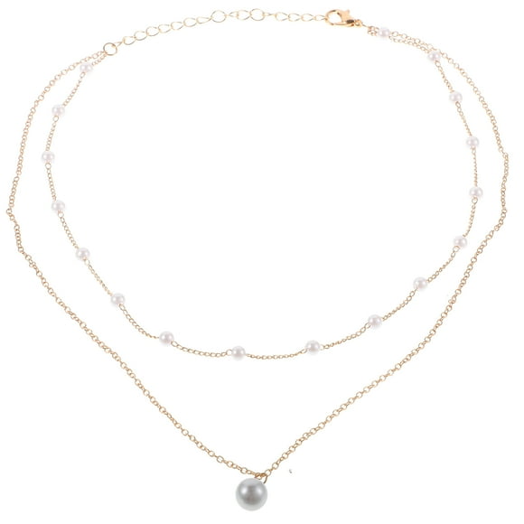 Layering Necklace Minimalist Pendant Necklace Layered Pearl Necklace for Women